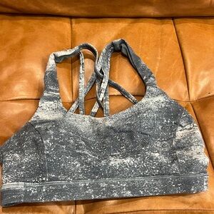 Lululemon Athletica Blue & Gray Patterned Sports Bra